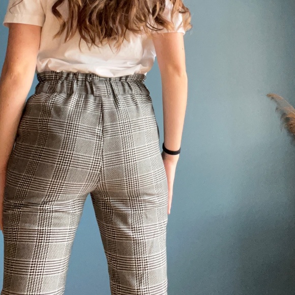 Pantalons carottés noir et blanc - Picture 4 of 6